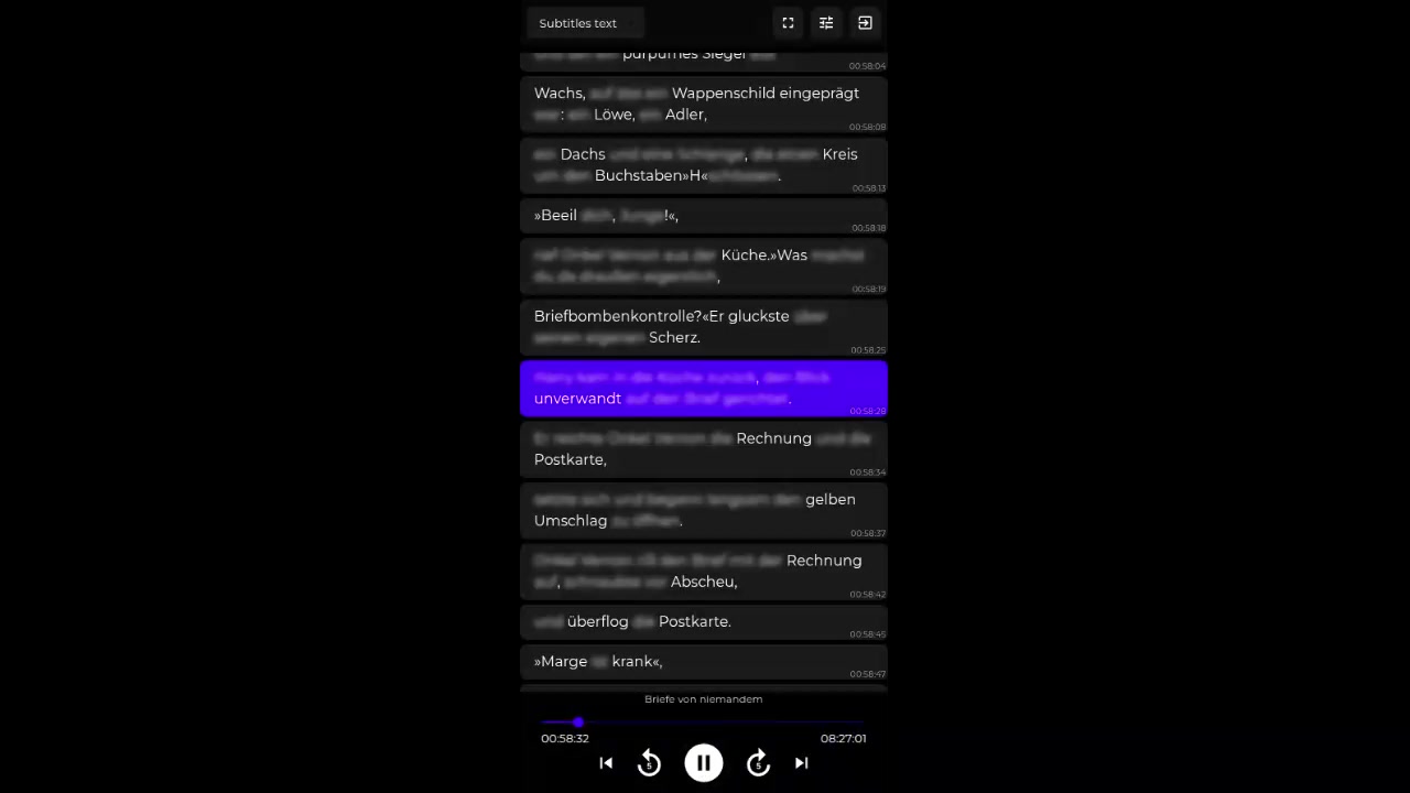 the line highlights exactly where the voice is reading